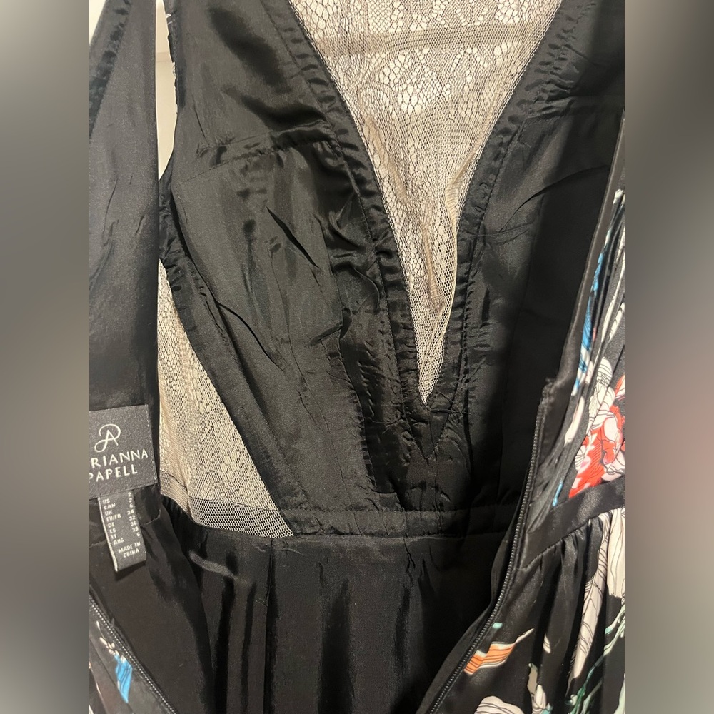 NWOT: Adrianna Papell floral and lace dress, Size 2 - Picture 9 of 11
